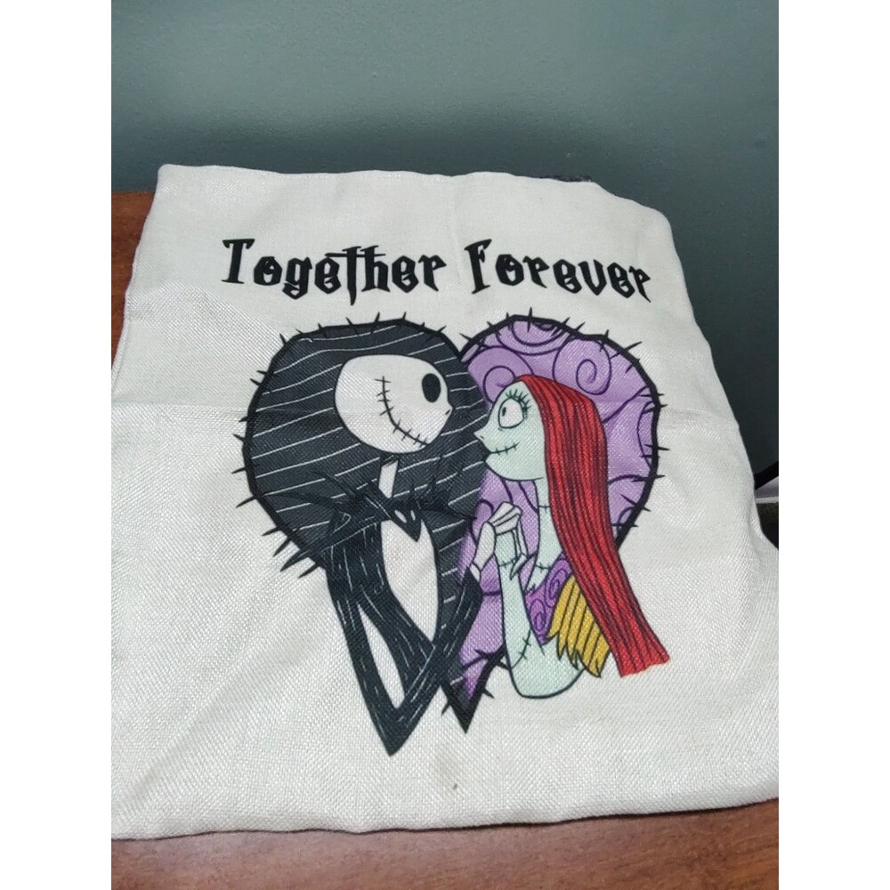 Together Forever Nightmare Before Christmas pillow cover 17x18"